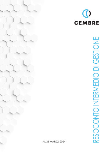 Thumbnail Cembre S.p.A. Quarterly Report 2024-q1