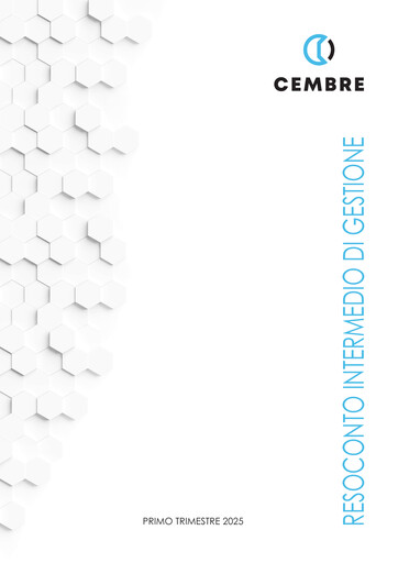 Thumbnail Cembre S.p.A. Quarterly Report 2025-q1