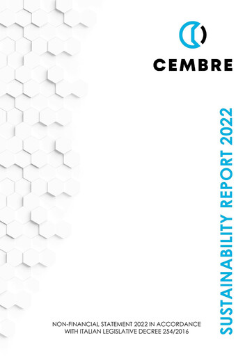 Thumbnail Cembre S.p.A. Sustainability Report 2022