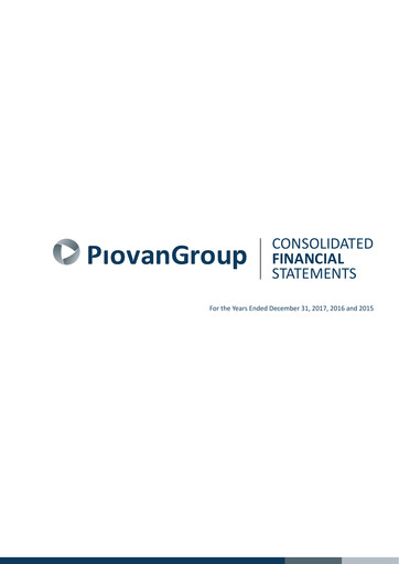 Thumbnail Piovan S.p.A. Annual Report 2015-2017