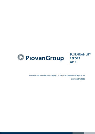 Thumbnail Piovan S.p.A. Sustainability Report 2018