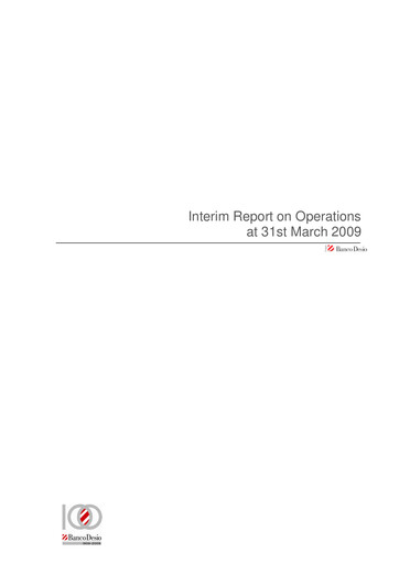 Thumbnail Banco di Desio e della Brianza Quarterly Report 2009-q1