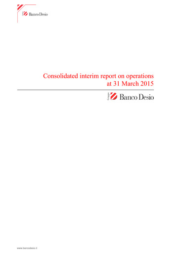 Thumbnail Banco di Desio e della Brianza Quarterly Report 2015-q1