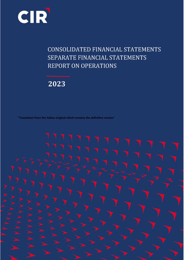 Thumbnail CIR S.p.A. - Compagnie Industriali Riunite Annual Report 2023