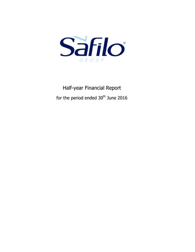 Thumbnail Safilo Group Half-year Report 2016-h1