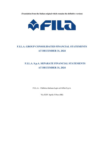 Miniature F.I.L.A. - Fabbrica Italiana Lapis ed Affini Bilan financier 2024