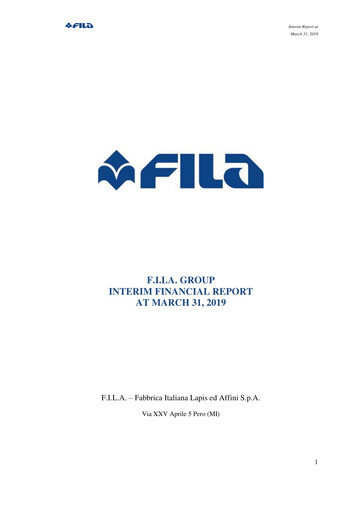 Miniature F.I.L.A. - Fabbrica Italiana Lapis ed Affini Rapport trimestriel 2019-q1