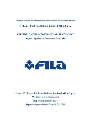 Thumbnail F.I.L.A. - Fabbrica Italiana Lapis ed Affini Sustainability Report 2017