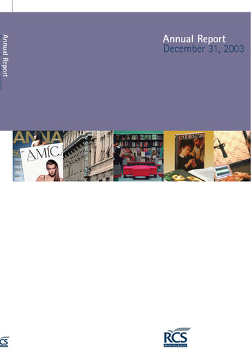 Thumbnail RCS MediaGroup Annual Report 2003