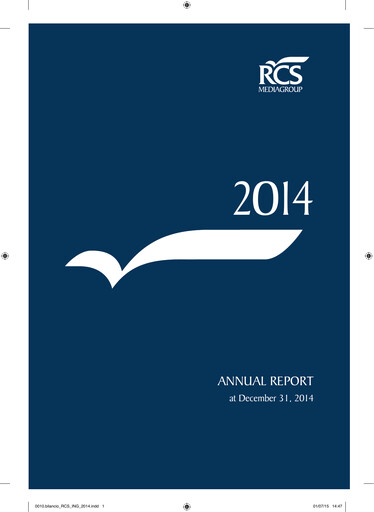 Thumbnail RCS MediaGroup Annual Report 2014