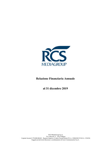 Thumbnail RCS MediaGroup Financial Report 2019