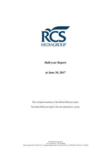 Thumbnail RCS MediaGroup Half-year Report 2017-h1