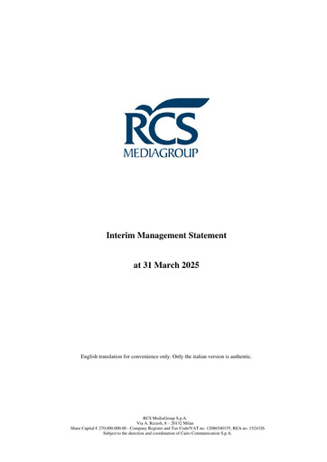 Miniature RCS MediaGroup Rapport trimestriel 2025-q1