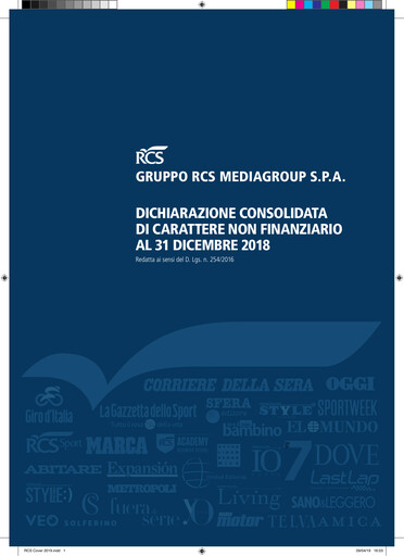 Thumbnail RCS MediaGroup Sustainability Report 2018