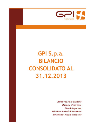 Vorschaubild GPI S.p.A. Finanzmitteilung 2013