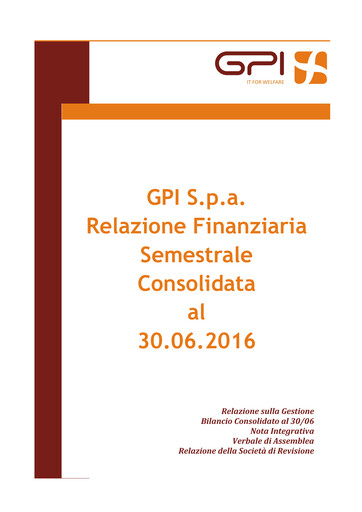 Vorschaubild GPI S.p.A. Halbjahresbericht 2016-h1