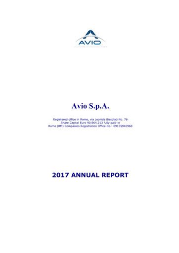 Thumbnail Avio S.p.A. Annual Report 2017