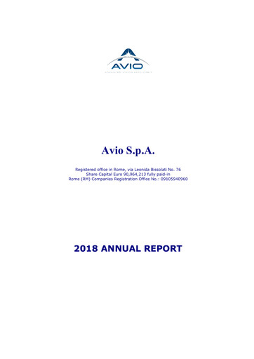 Thumbnail Avio S.p.A. Annual Report 2018