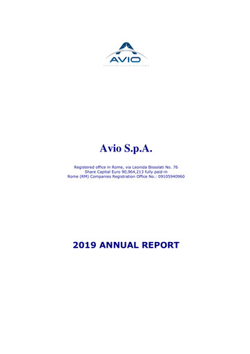 Thumbnail Avio S.p.A. Annual Report 2019