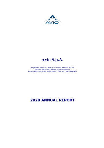 Thumbnail Avio S.p.A. Annual Report 2020