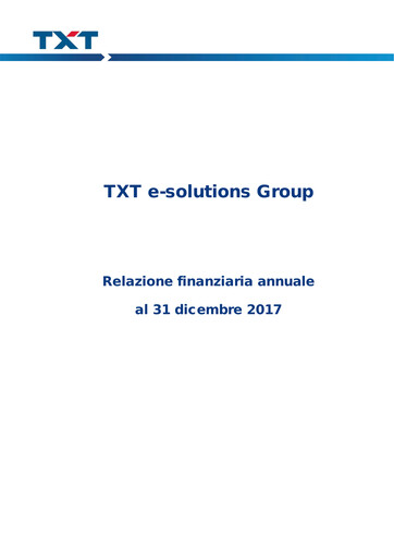 Thumbnail TXT e-solutions Financial Report 2017