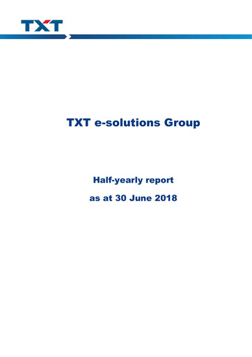 Thumbnail TXT e-solutions Half-year Report 2018-h1