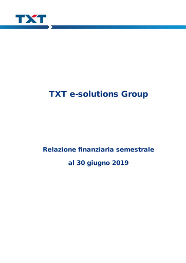 Thumbnail TXT e-solutions Half-year Report 2019-h1