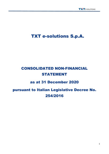 Thumbnail TXT e-solutions Sustainability Report 2020