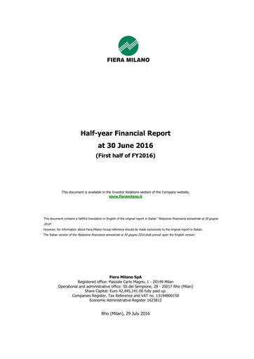 Thumbnail Fiera Milano Half-year Report 2016-h1