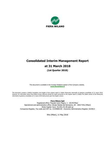 Thumbnail Fiera Milano Quarterly Report 2018-q1