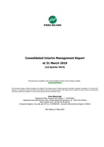Thumbnail Fiera Milano Quarterly Report 2019-q1