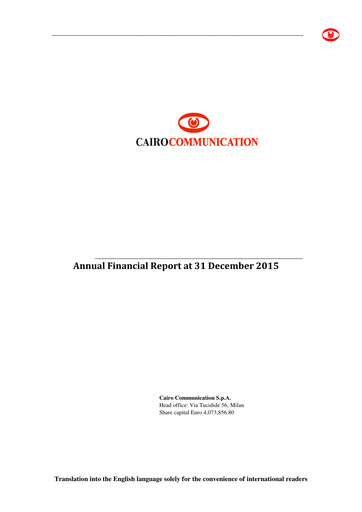 Thumbnail Cairo Communication Annual Report 2015