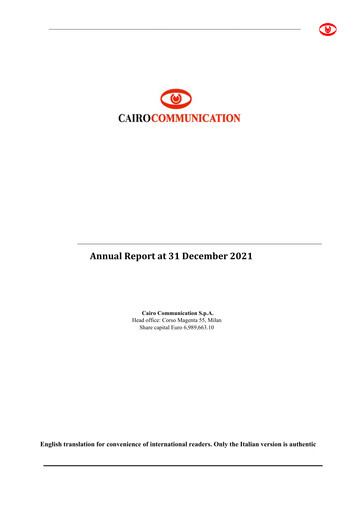 Thumbnail Cairo Communication Annual Report 2021