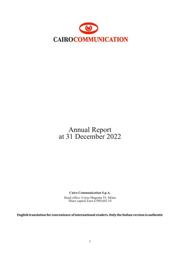 Thumbnail Cairo Communication Annual Report 2022