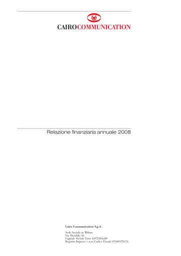 Vorschaubild Cairo Communication Finanzbericht 2008