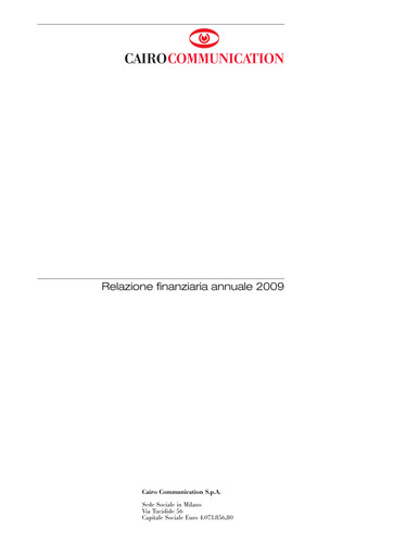 Vorschaubild Cairo Communication Finanzbericht 2009