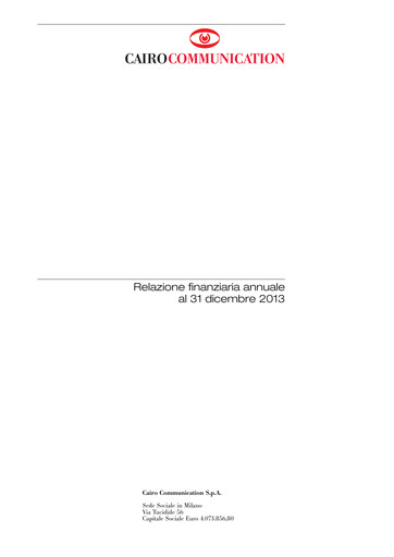 Vorschaubild Cairo Communication Finanzbericht 2013