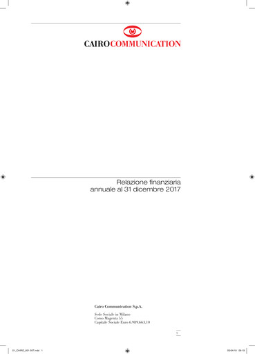 Vorschaubild Cairo Communication Finanzbericht 2017