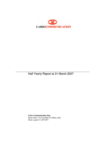 Thumbnail Cairo Communication Half-year Report 2007-h1