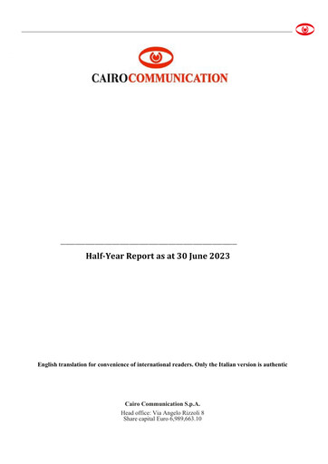 Miniature Cairo Communication Rapport semestriel 2023-h1
