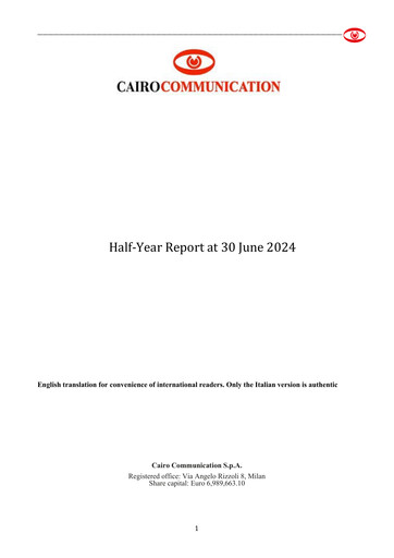 Miniature Cairo Communication Rapport semestriel 2024-h1