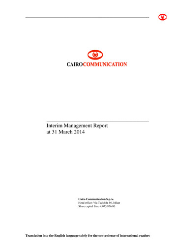 Miniature Cairo Communication Rapport trimestriel 2014-q1