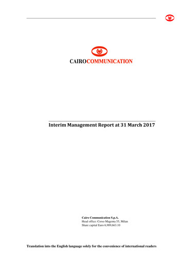 Miniature Cairo Communication Rapport trimestriel 2017-q1