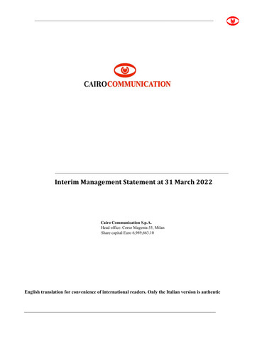 Miniature Cairo Communication Rapport trimestriel 2022-q1