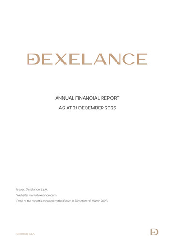 Miniature Dexelance Rapport annuel 2025