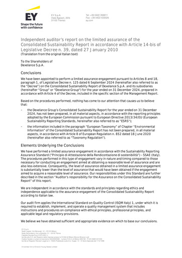 Miniature Dexelance Rapport de durabilité 2024