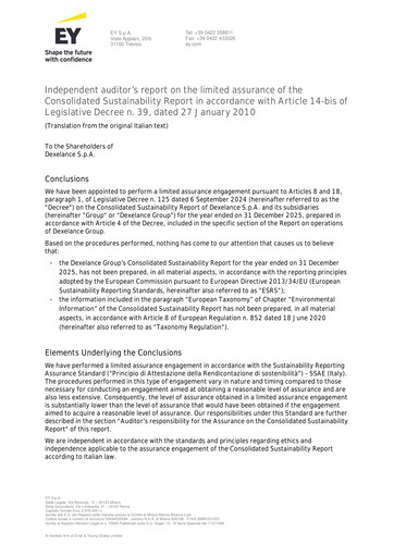 Miniature Dexelance Rapport de durabilité 2025