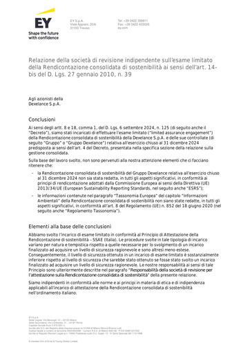 Miniature Dexelance Rapport de durabilité 2024