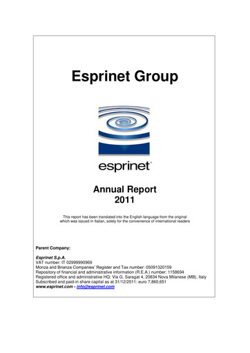 Thumbnail Esprinet Annual Report 2011