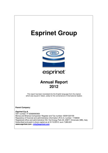 Thumbnail Esprinet Annual Report 2012